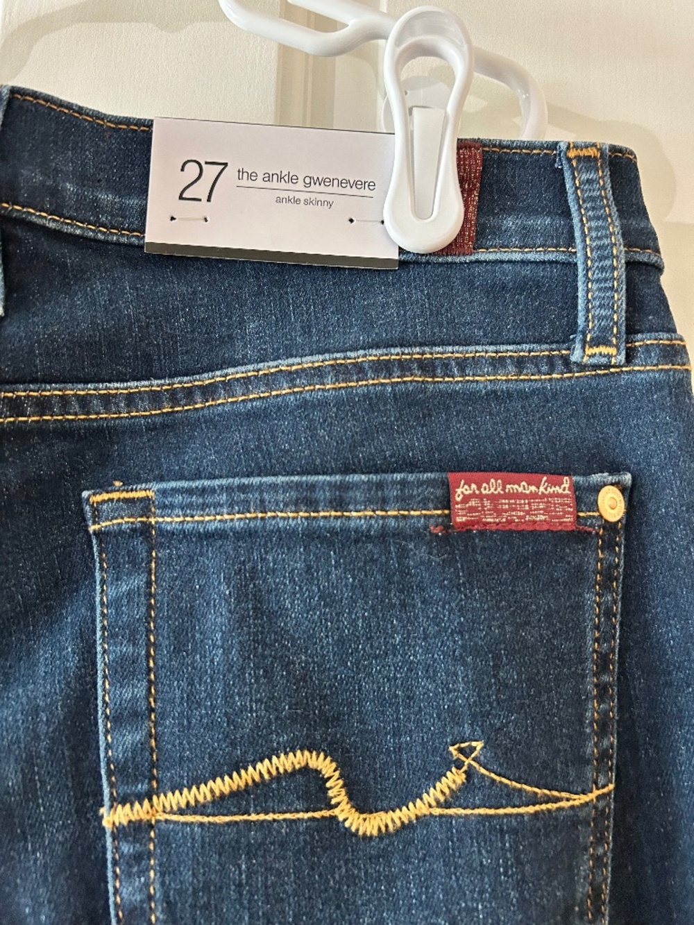 NWT 7 For All Mankind Gwenevere Ankle Skinny Jeans Size 27